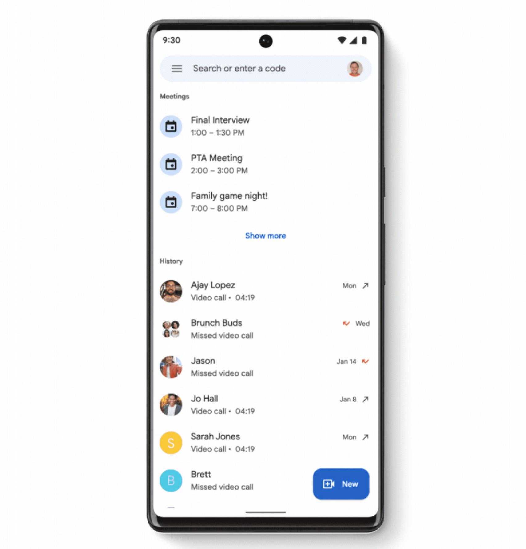 Aplicación de Google Meet