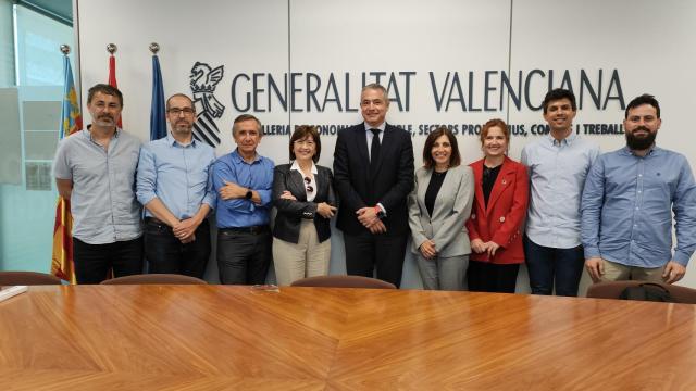 Un momento del encuentro de los representantes empresariales.