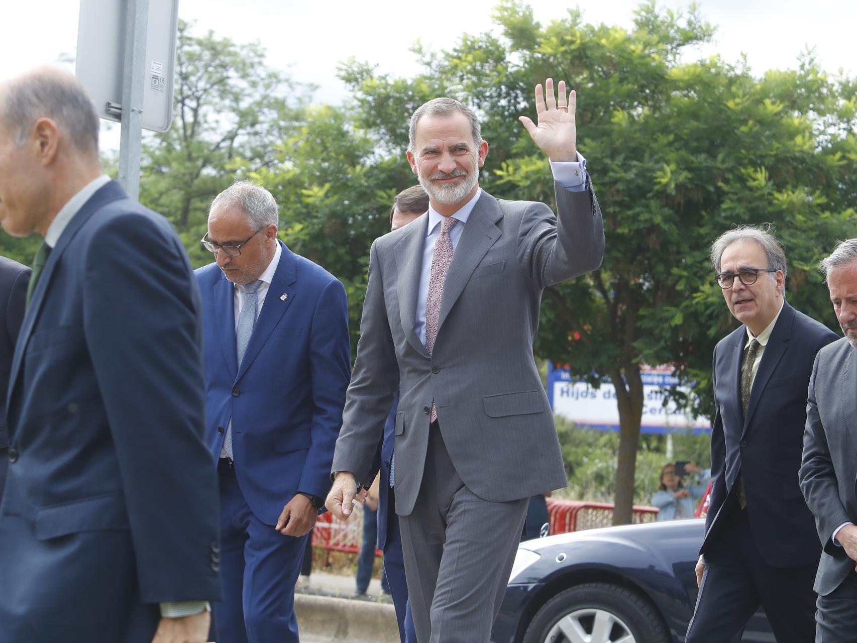 El rey Felipe VI durante su visita al Campus de Ponferrada, el mes pasado.