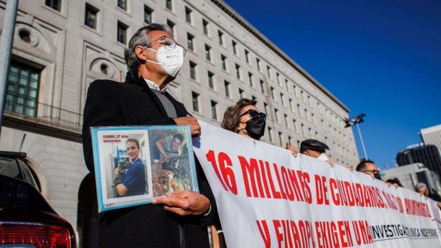 Protestas de las víctimas del accidente de Angrois