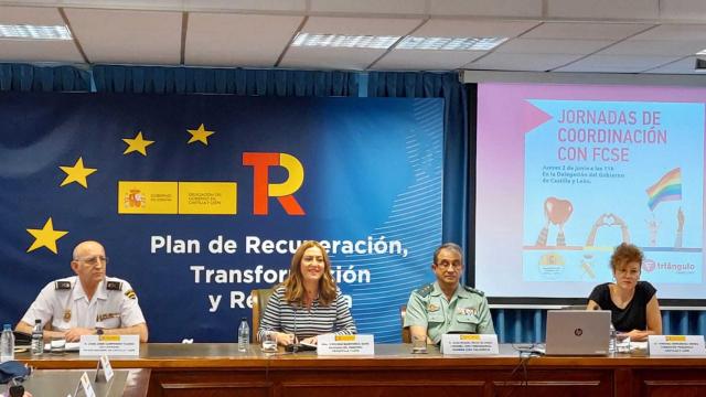 Virginia Barcones, Juan José Campesino, Juan Miguel Recio y Virginia Hernández durante la presentación