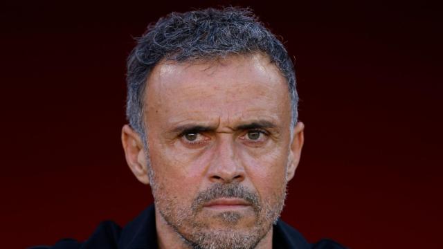 Luis Enrique durante un partido.