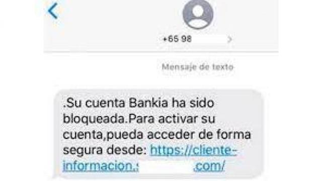 Captura de pantalla de un intento de estafa concreto.