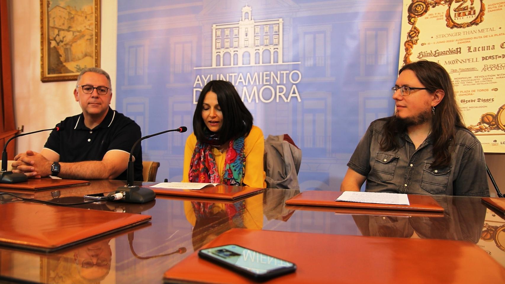 Imagen de la presentación del Z! Live Rock Fest este viernes en el Ayuntamiento de Zamora.