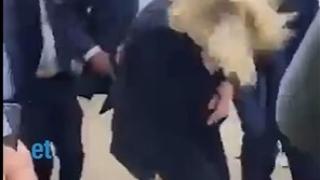 Lanzan huevos a Marine Le Pen durante un paseo por la campaña de las legislativas francesas