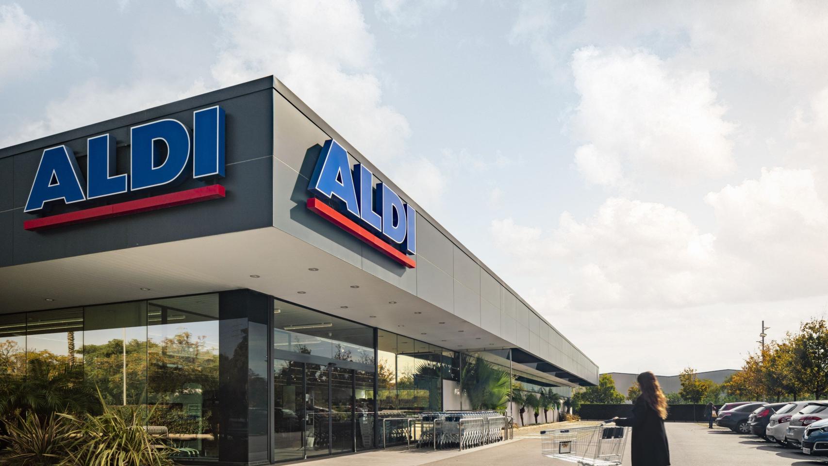 Fachada de un supermercado Aldi.