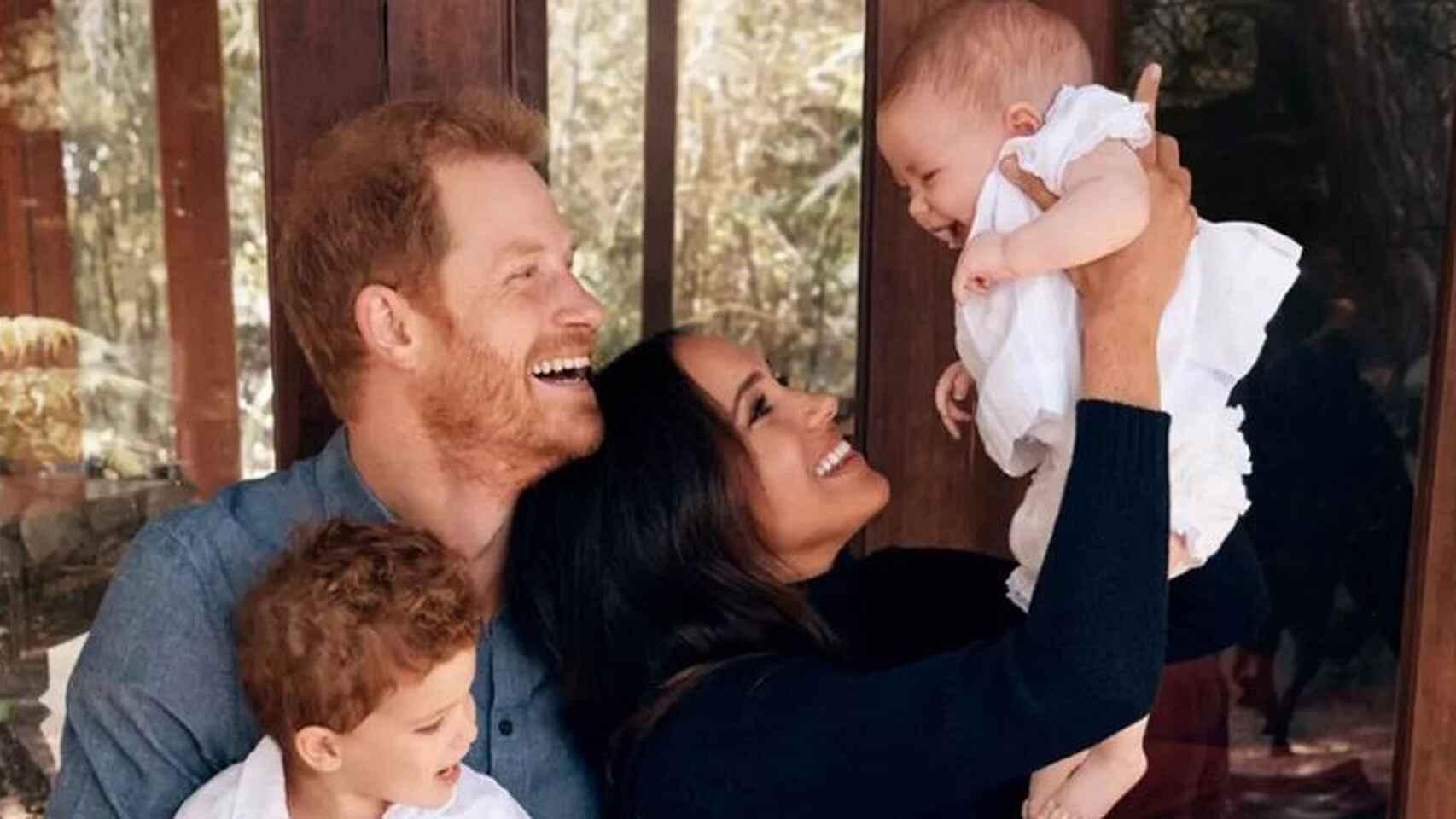 Postal navideña de los duques de Sussex en la que mostraron por primera -y única vez- a su hija.
