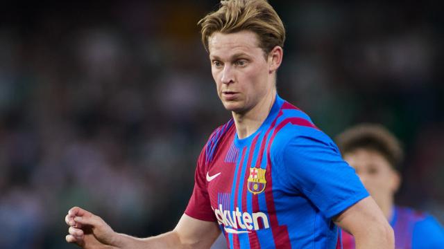 Frenkie de Jong, en un partido del FC Barcelona en la temporada 2021/2022