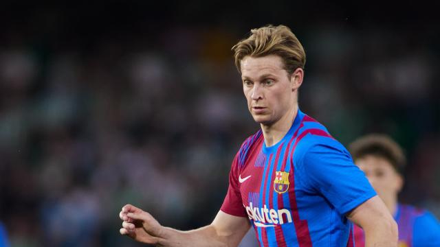 Frenkie de Jong, en un partido del FC Barcelona en la temporada 2021/2022