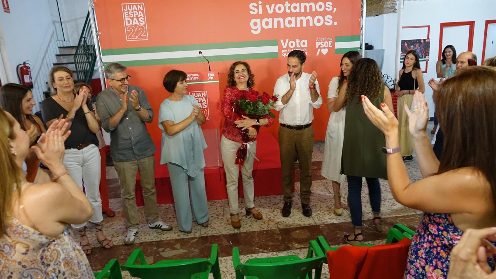 María Jesús Montero, en el mitin en Fuengirola.