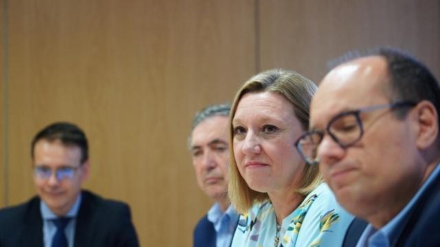 Isabel Blanco durante la reunión con el Cermi