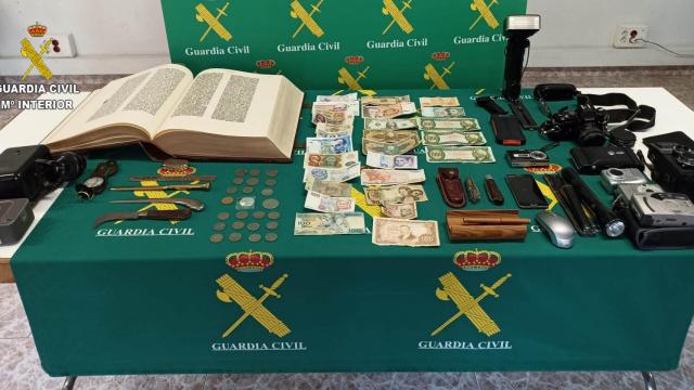 Imagen de los efectos sustraídos.