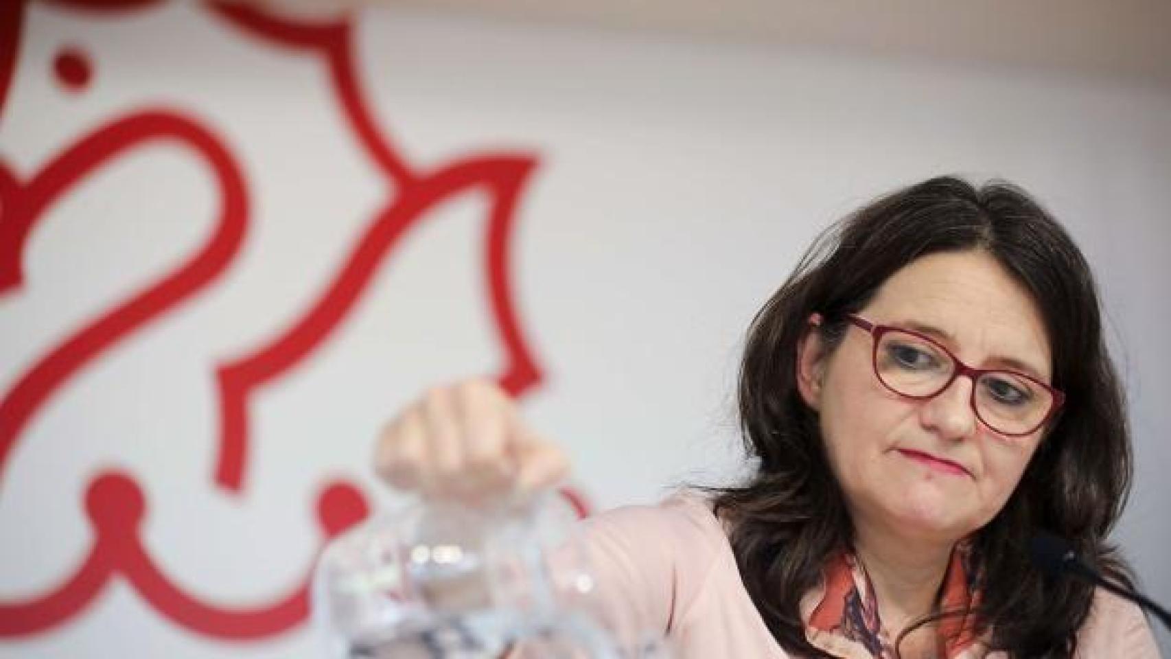 Mónica Oltra, vicepresidenta valenciana, en una rueda de prensa tras el pleno del Consell de los viernes.
