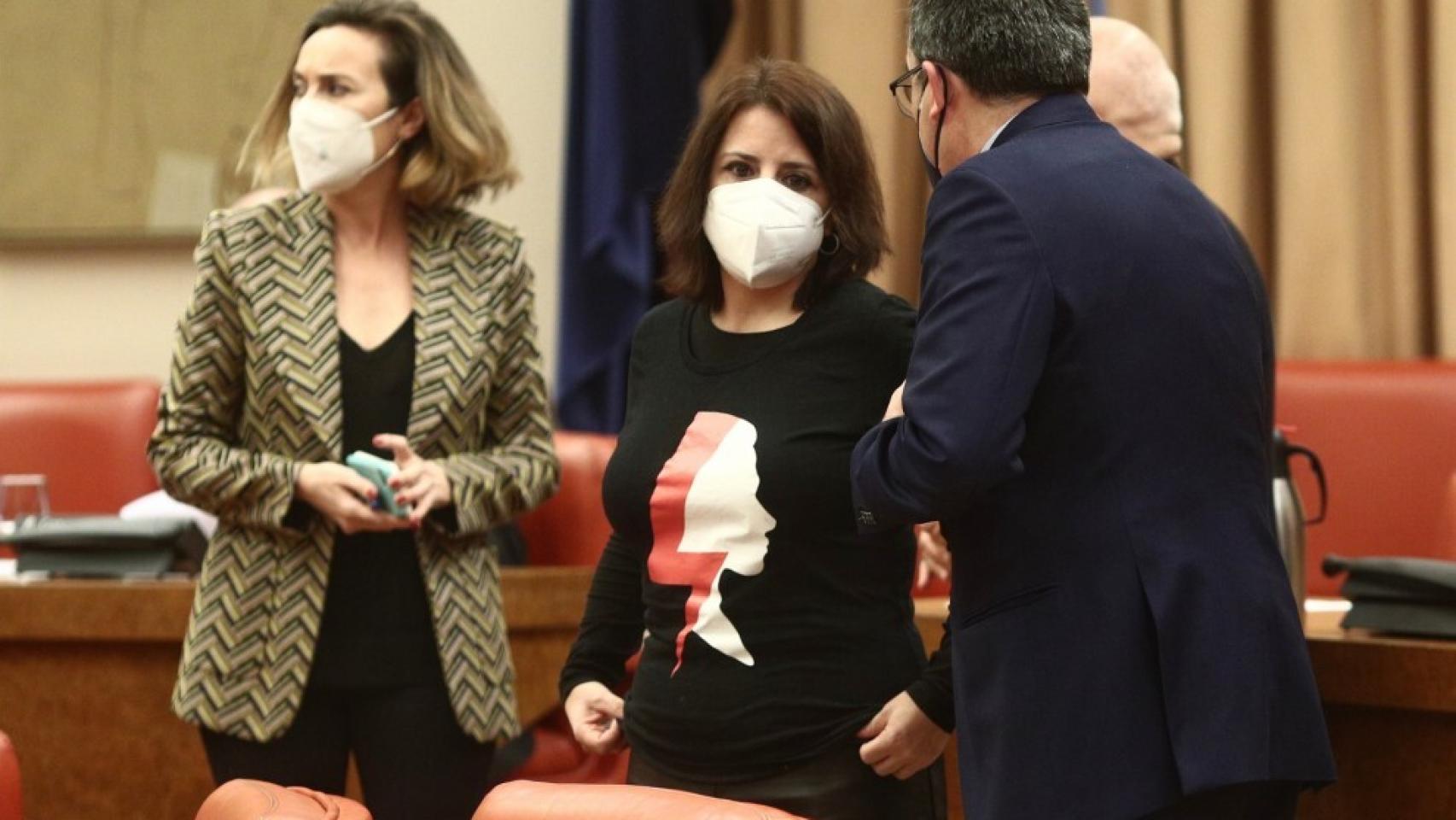 Adriana Lastra y Cuca Gamarra, en el Congreso.