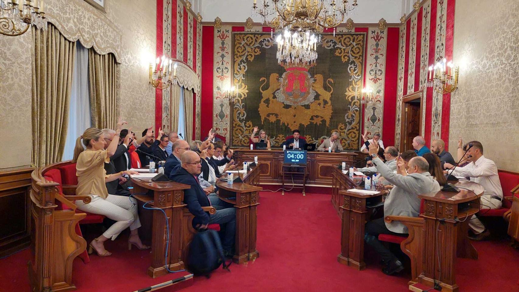 Pleno municipal de este martes.