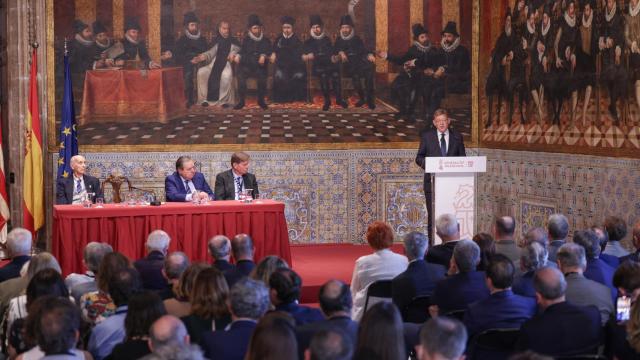 Ximo Puig, presidente de la Generalitat, en el acto celebrado este martes en Valencia.