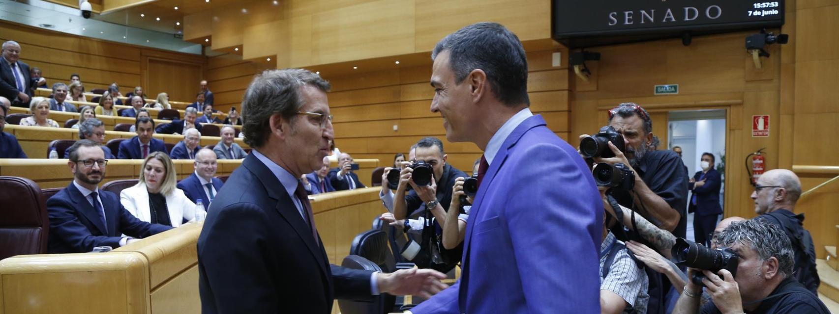 Alberto Núñez Feijóo y Pedro Sánchez.