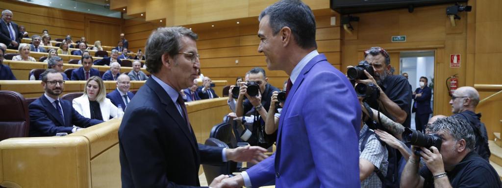 Alberto Núñez Feijóo y Pedro Sánchez.