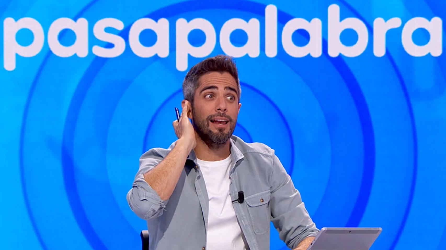 Roberto Leal, durante la grabación del programa que presenta en televisión