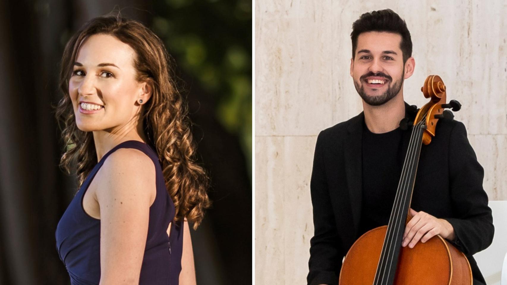 La pianista Victoria Marco y el violonchelista Miguel Ángel Ros, componentes de Concorda Dúo.
