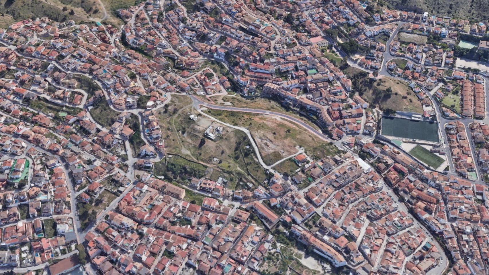 Vista aérea de la zona de Carril de Orozco, en Málaga.