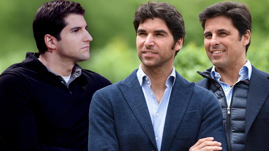 Cayetano Rivera con dos de sus hermanos en un montaje de JALEOS.