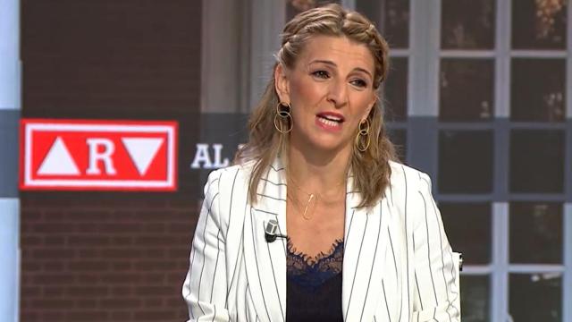 Yolanda Díaz, vicepresidenta segunda y ministra de Trabajo, este jueves en laSexta.