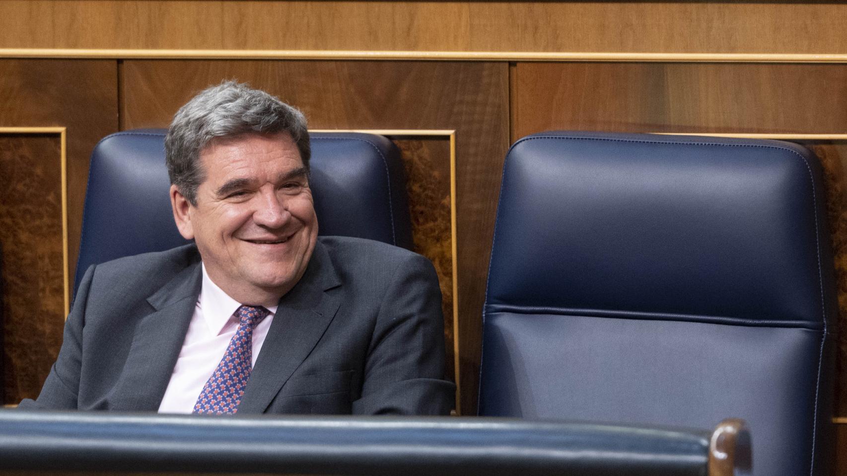 José Luis Escrivá, ministro de Inclusión, Seguridad Social y Migraciones, en el Congreso, este jueves.