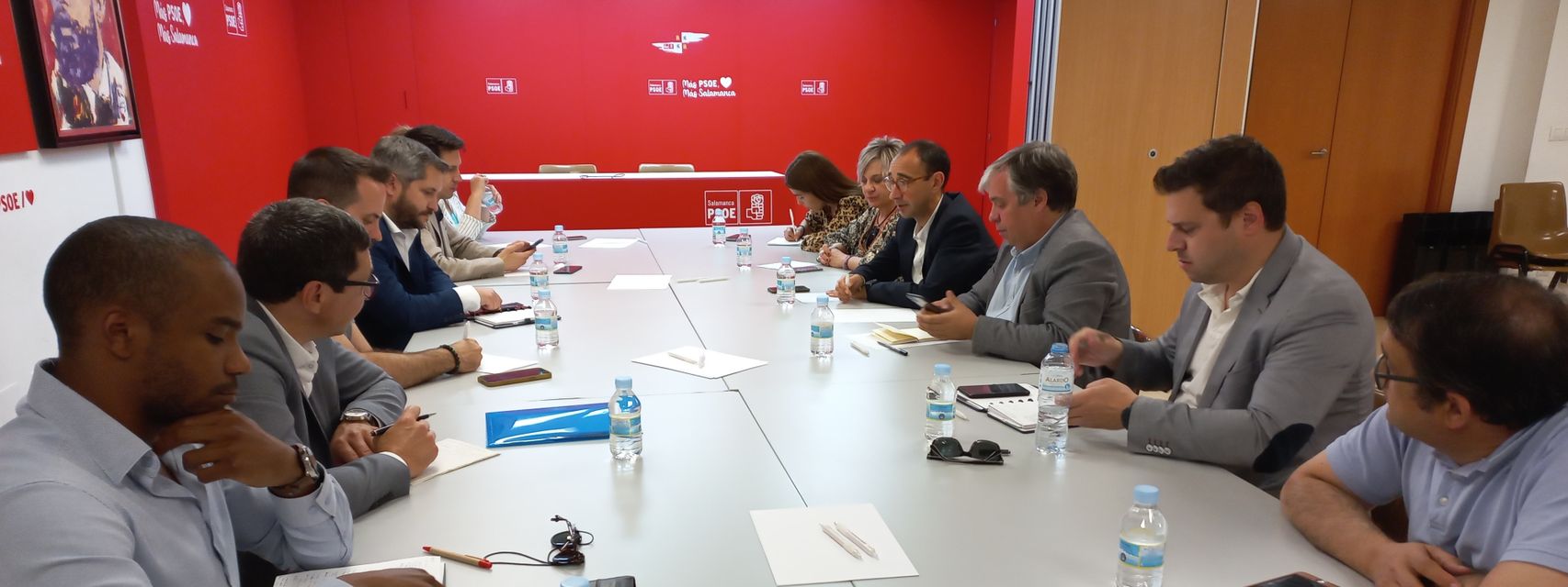 El PSOE y los socialistas de Guarda, en la reunión de Salamanca