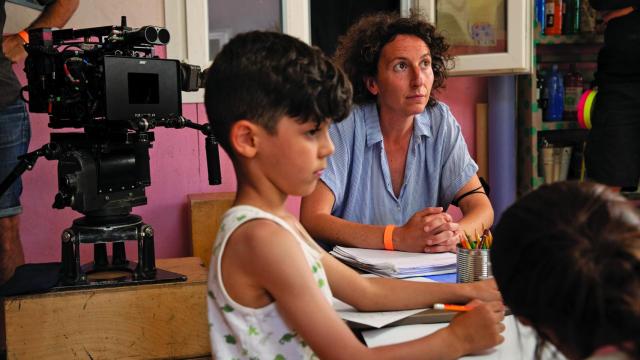 Nely Reguera durante el rodaje de 'La voluntaria'