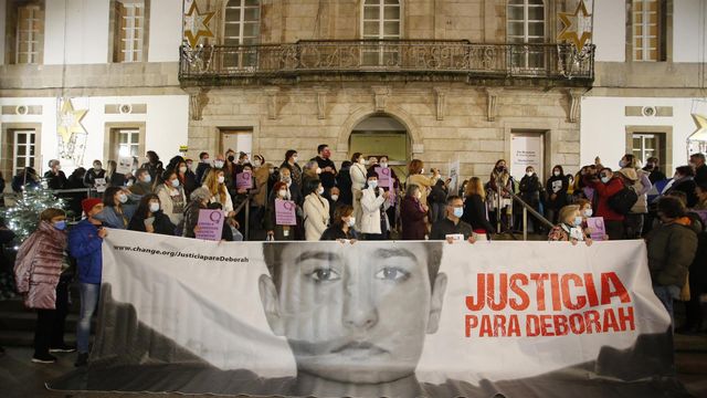 Concentración para pedir justicia para Déborah en diciembre de 2021.