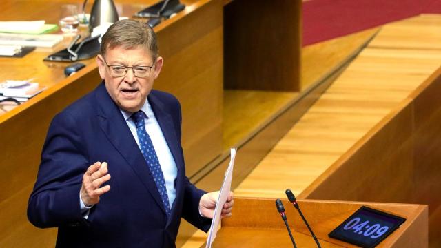 El presidente de la Generalitat Ximo Puig presenta la línea de financiación a empresas por la crisis con Argelia.