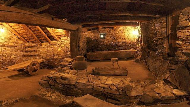 Interior del conjunto etnográfico de O Cebreiro. Foto: Museos Xunta de Galicia