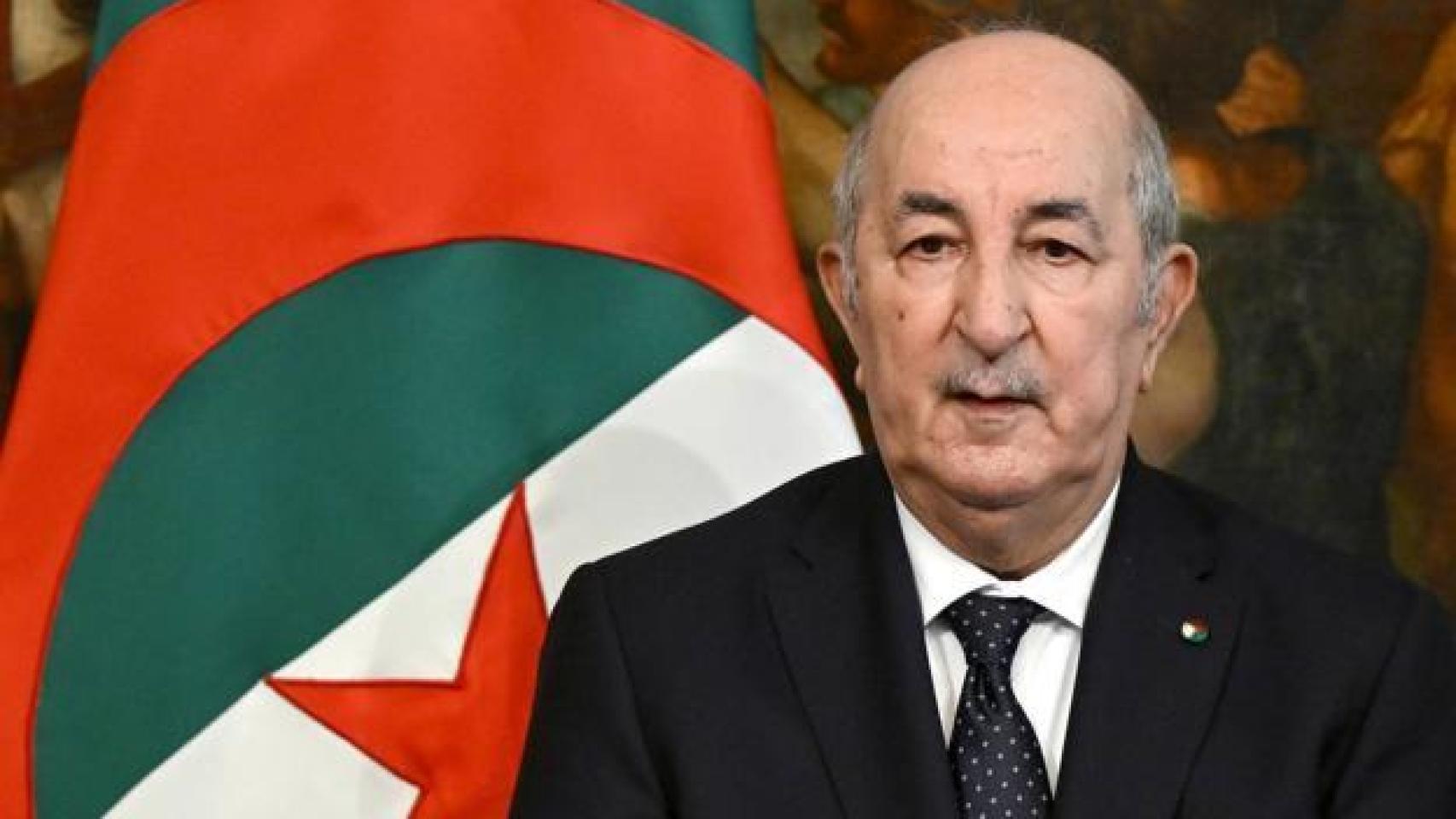 El presidente argelino, Abdelmadjid Tebboune, el pasado mes de mayo en Italia