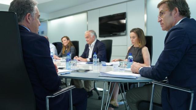 Alberto Núñez Feijóo, este miércoles durante el Comité de Dirección del PP.