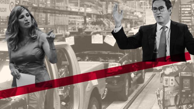 Yolanda Díaz y Antonio Garamendi.