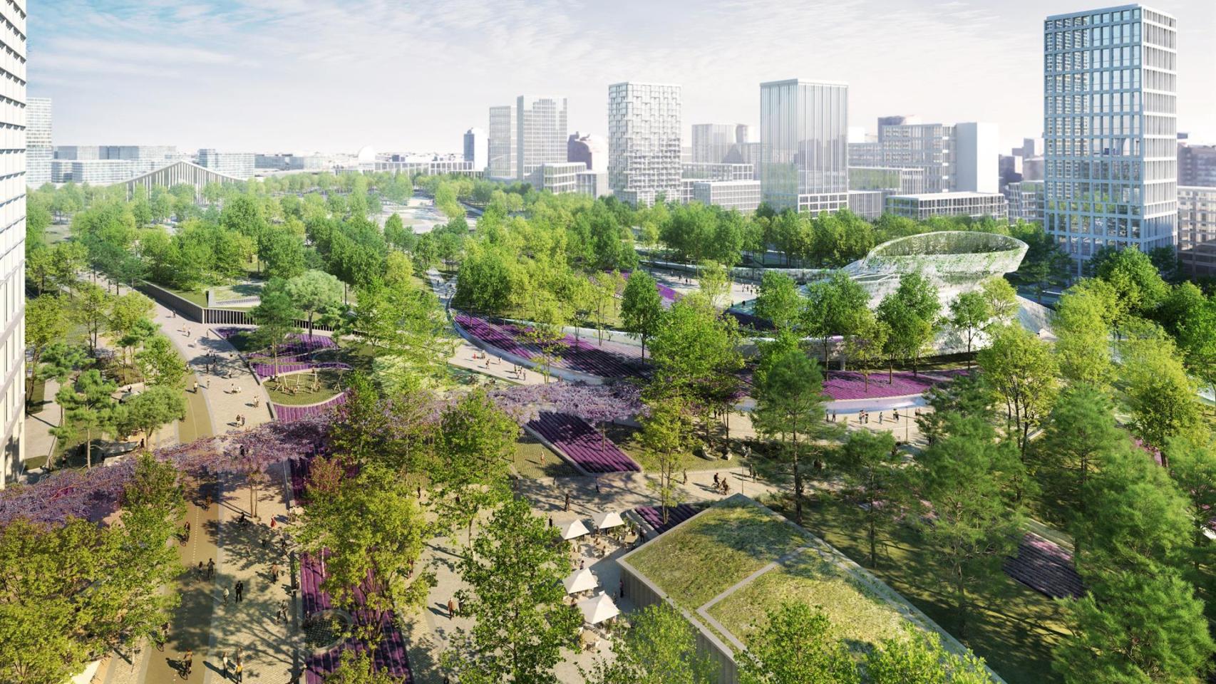 Recreación del Parque Central de Madrid Nuevo Norte