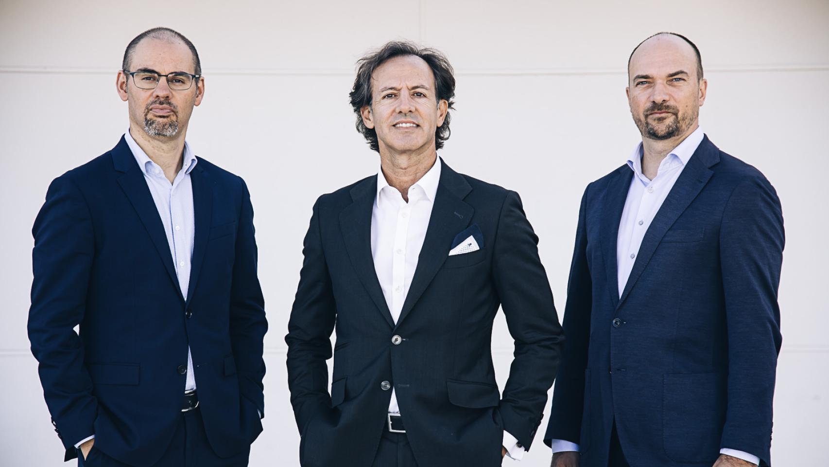 Unai Ansejo, Ramón Blanco y François Derbaix, los tres socios cofundadores de Indexa Capital.