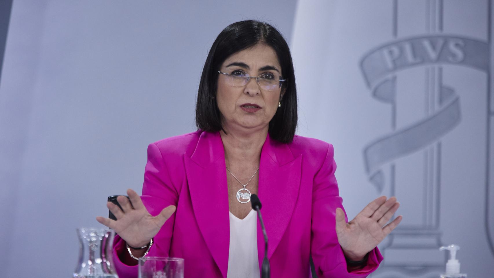 Carolina Darias, ministra de Sanidad, durante la rueda de prensa posterior al Consejo de Ministros.