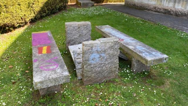 Actos vandálicos en el área de la piscina de Curtis.