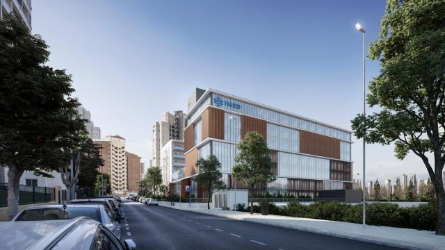 Maqueta de la ampliación del hospital, presentada este miércoles en Benidorm.