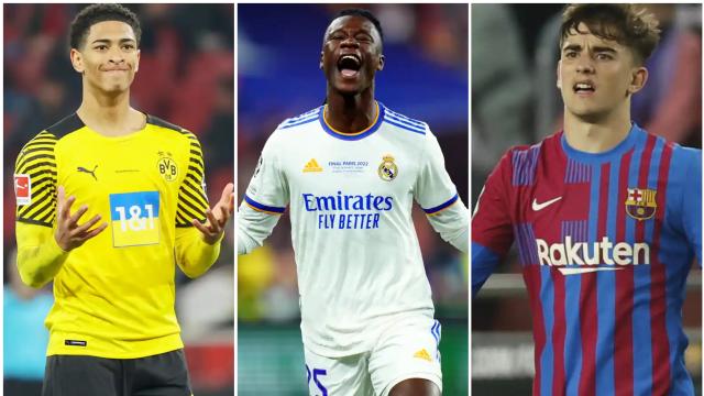 Camavinga, Pedri y Bellingham lideran la carrera por el Golden Boy: la lista de 100 candidatos