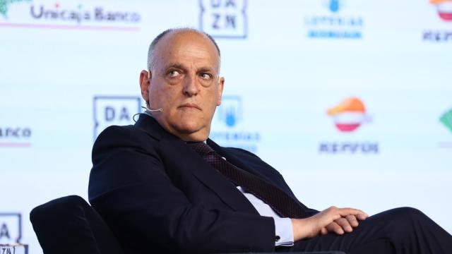 Javier Tebas, presidente de La Liga, durante un acto