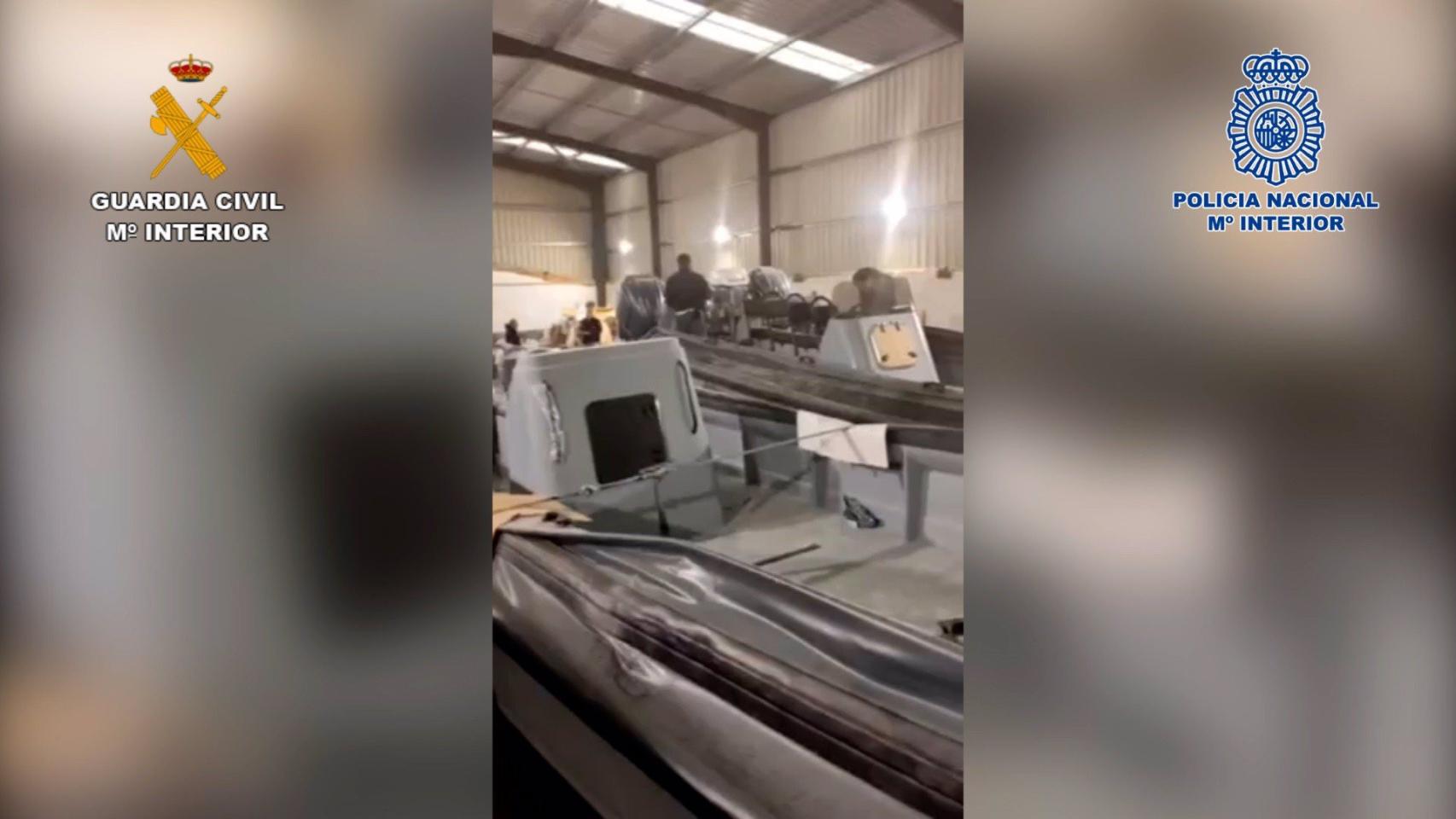 Imagen de archivo de embarcaciones intervenidas por la Guardia Civil y Policía Nacional en una operación conjunta.