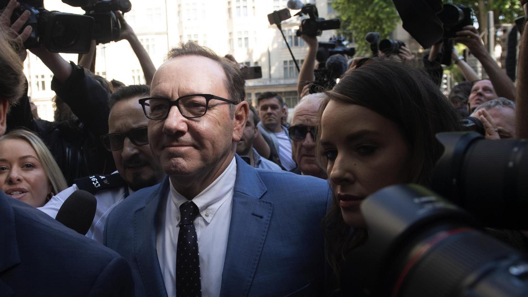 El actor estadounidense Kevin Spacey este jueves a su llegada a la Corte de Magistrados de Westminster.