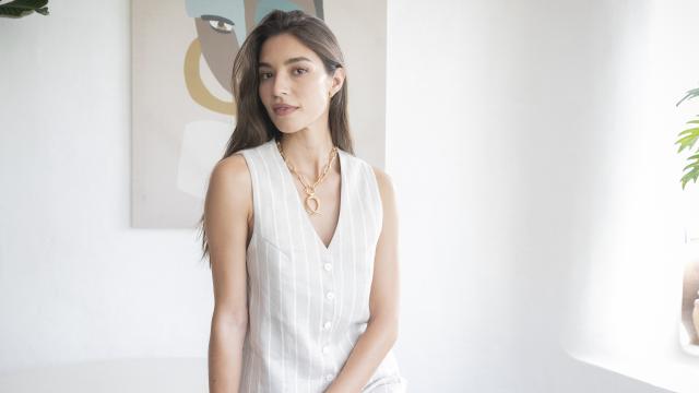 Rocío Crusset, hija de Mariló Montero y Carlos Herrera, durante la presentación de su nueva colección de joyas este jueves 16 de junio de 2022.