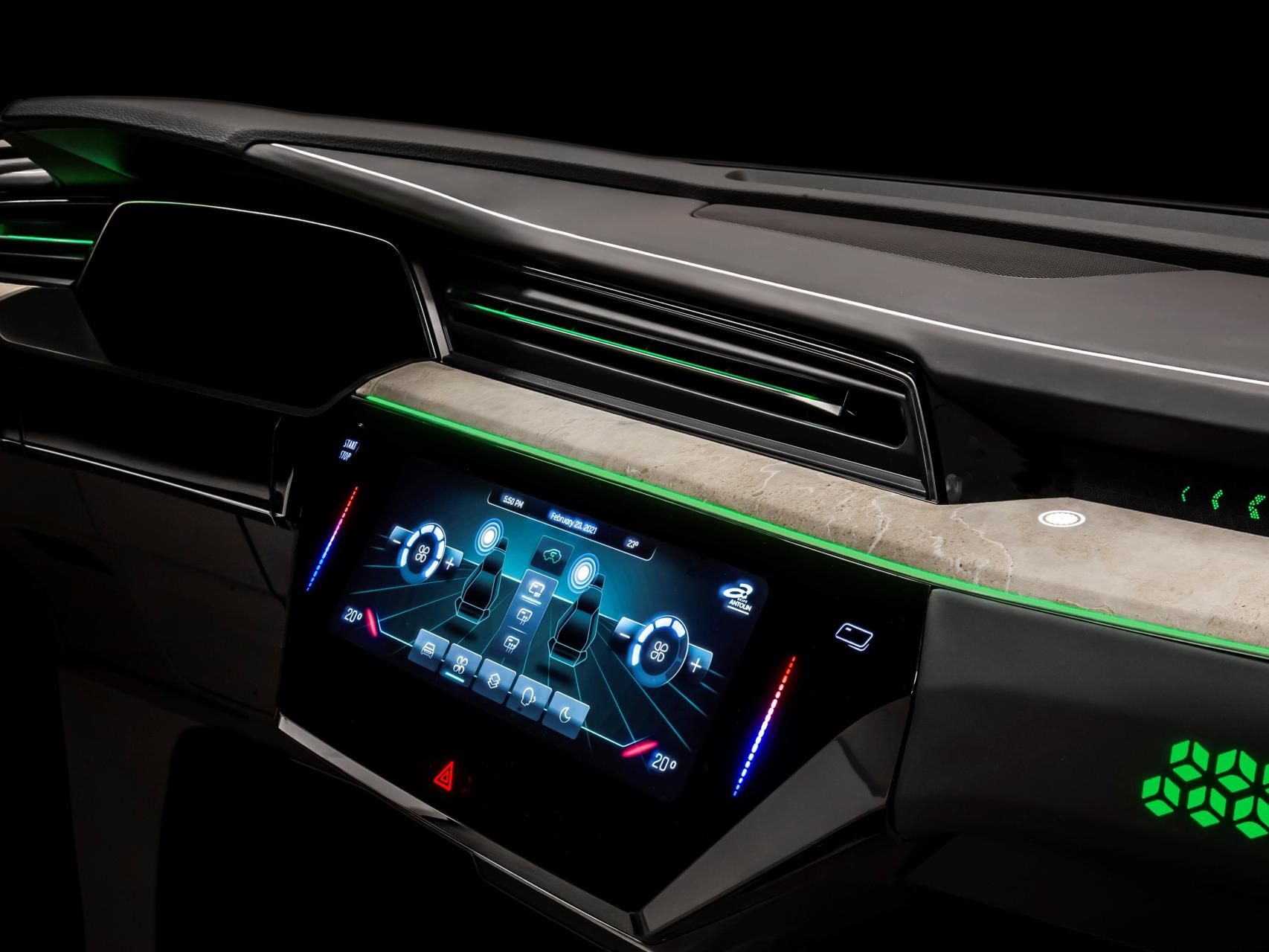 Imagen de cockpit inteligente que muestra la tecnología más avanzada de Grupo Antolin