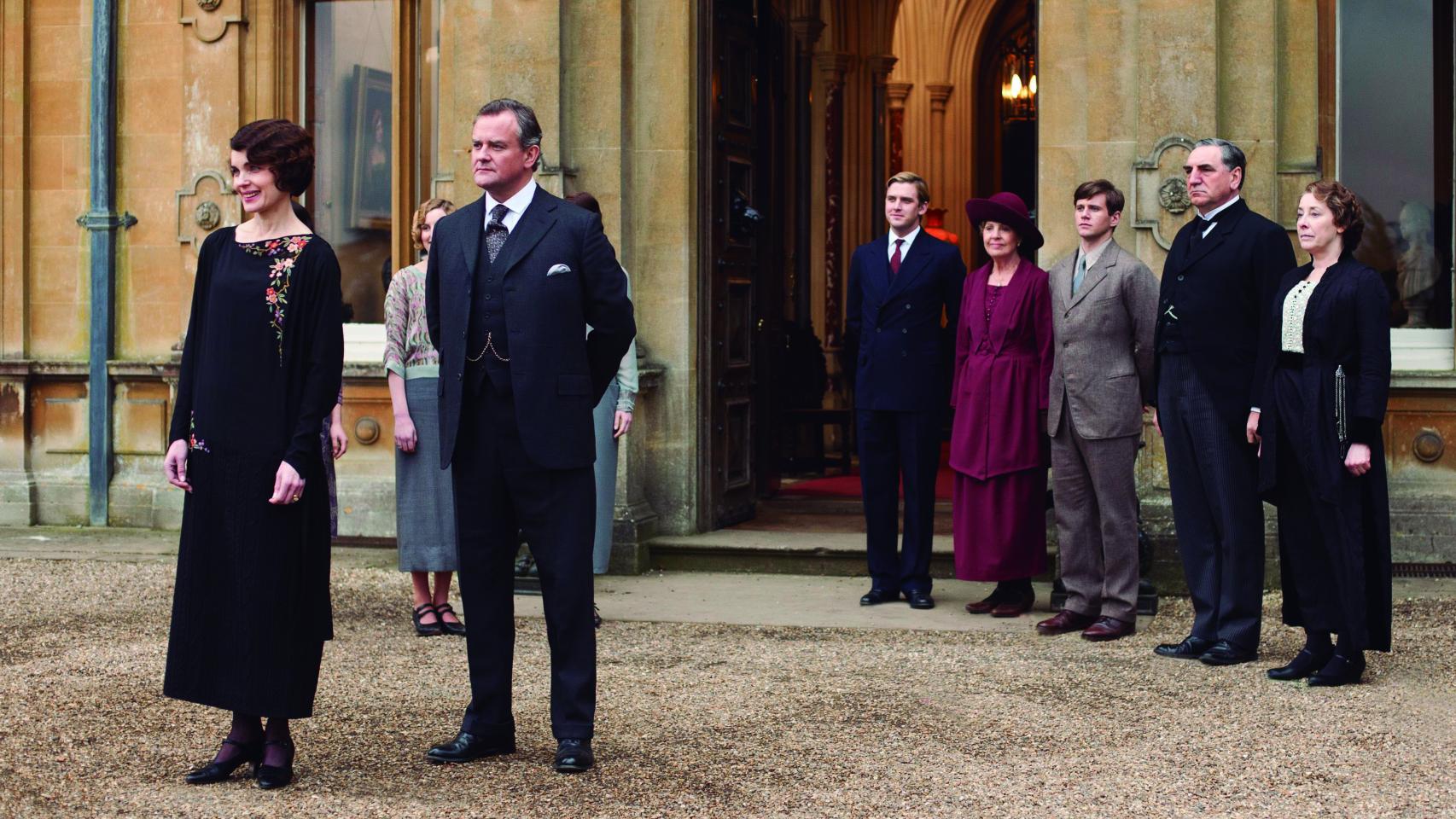 Un momento de 'Downton Abbey'. En primer término, Elizabeth McGovern y Hugh Bonneville, condesa y conde de Grantham