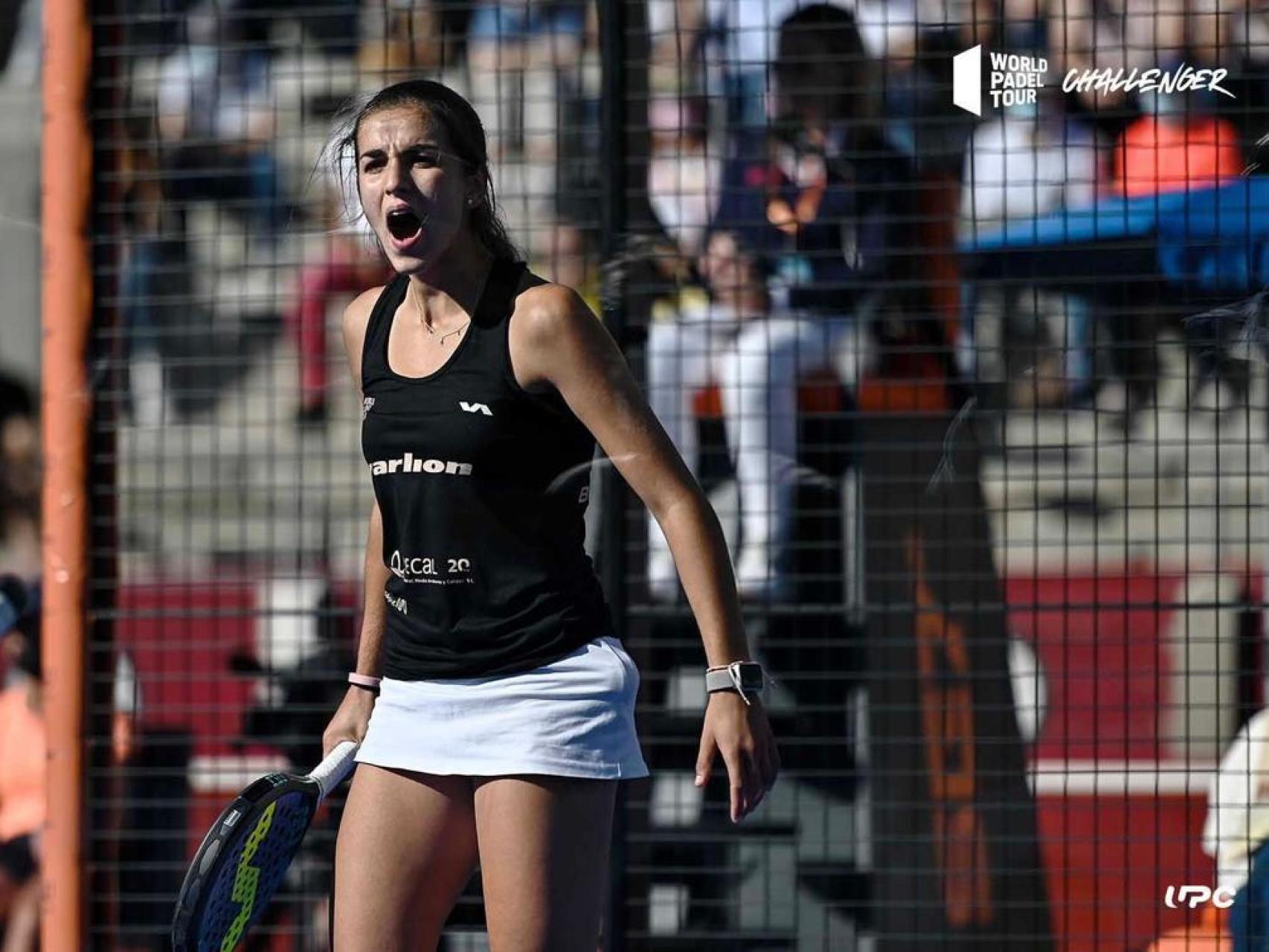 La vallisoletana Bea Caldera en un partido de World Padel Tour.