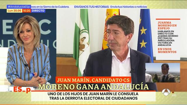 Juan Marín rompe a llorar en 'Espejo Público' tras su dimisión: Ya es hora de volver a casa